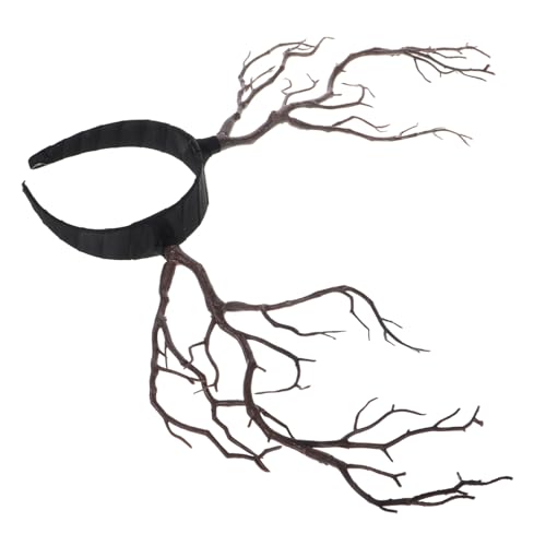 HONITANO Geweih Haarreif Damen Weihnachts Haardekor Rentier Stirnband Baumzweig Kopfstück Cosplay Party Accessoire Braun von HONITANO