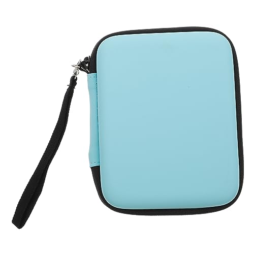 HONITANO Gitarren Pick Aufbewahrungstasche Tragbare Plectrum Organizer für Gitarre Langlebige PU Hülle Sanftem Blau für Musiker und Zubehör von HONITANO