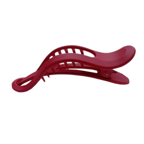 HONITANO Große Haarklammer für Damen Rutschfester Eleganter Haarclip in Weinrot Praktische Haarspange für Dusche und Alltag Geeignet für Dickes und Langes Haar Einfach zu Verwenden von HONITANO