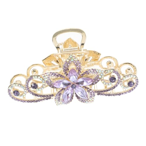 HONITANO Haarklammer Blume Mit Strasssteinen Haarschmuck Für Frauen Und Mädchen Robustes Clip-design Für Sicheren Sitz Langlebig Und Verformungsbeständig von HONITANO
