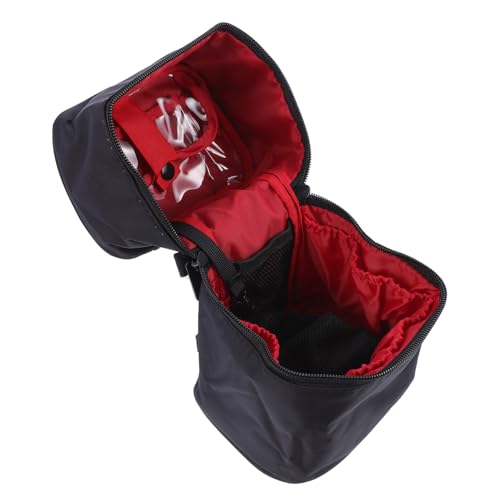 HONITANO Große Kapazität Reise Waschbeutel Tragbare Multifunktionale Kosmetiktasche Damen Handlicher Kulturbeutel für Urlaub und Alltag Schwarz Rot HONITANO Große Kapazität Reise Waschbeutel Tragbare Multifunktionale Kosmetiktasche Damen Handlicher Kulturbeutel für Urlaub und Alltag Schwarz Rot von HONITANO