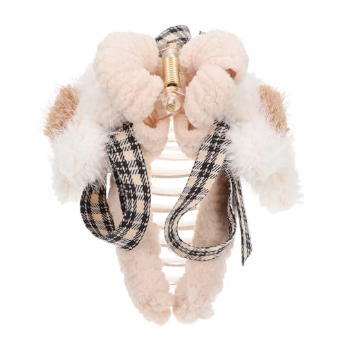 HONITANO Große Plüsch Haarspange mit Weichem Griff Rutschfeste Haarklammer für Dickes Haar Komfortabler Haarschmuck für Frauen und Mädchen zum Fixieren und Stylen von HONITANO