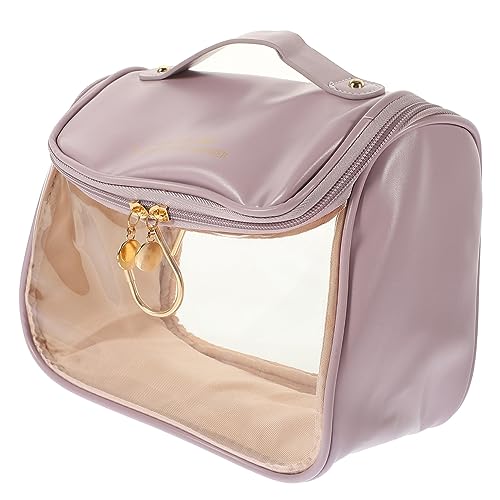 HONITANO Große Transparente Kosmetiktasche zum Aufhängen Tragbare Make Up und Toilettenartikel Aufbewahrung Reisefreundlich Langlebig mit Durchsichtigem Fenster Geeignet für Damen von HONITANO