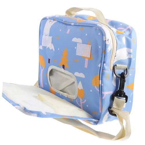 HONITANO Große Wickeltasche mit Verstellbarem Schulterriemen Vielseitiger Reise organizer für Babysachen Robuste und Leichte Windeltasche mit Reißverschluss als Geschenk zum Aufhängen Am von HONITANO
