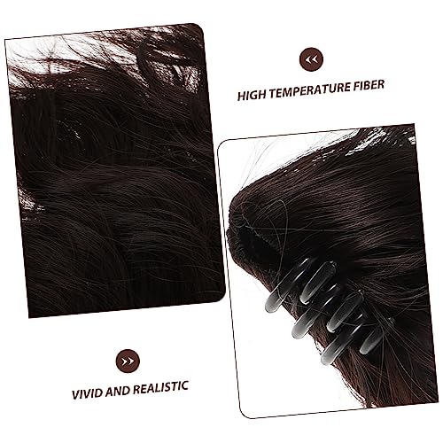 HONITANO Haarclip mit Lockigem Pferdeschwanz und Schleife Voluminöse Ponytail Erweiterung Synthetisches Haarteil für Damen Natürlicher Dutt Bequem und Langlebig Geeignet für Hochzeit und von HONITANO