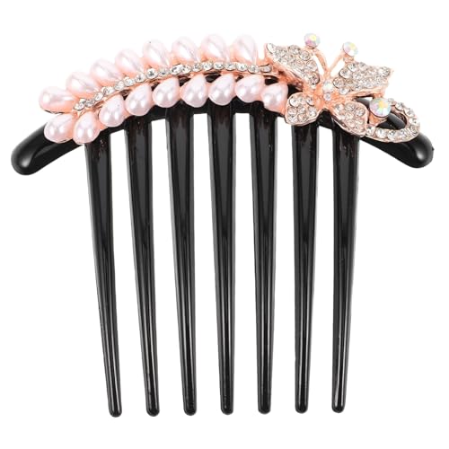 HONITANO Haarkämme mit Perlen Damen Haarschmuck Hochstecken Haarkamm Clips für Dickes Haar Perlen Haarnadeln Vintage Haarspangen Zubehör für Hochzeiten und Alltag von HONITANO