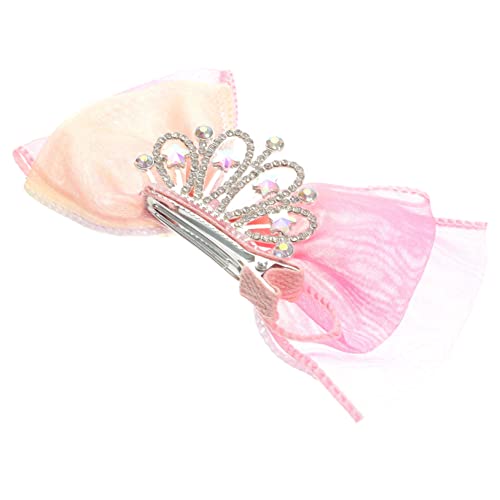 HONITANO Haarschleifen mit Kronenmotiv Kleine Haarklammern für Mädchen Zarte Netzschleifen Haarspangen Festhaltend Haarschäden Geschenkidee für Geburtstage und Weihnachten Passend für von HONITANO