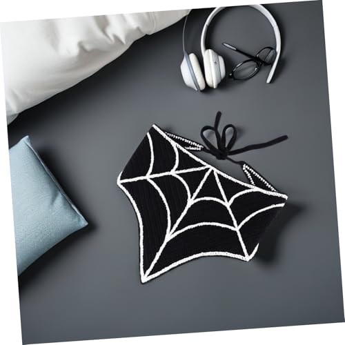 HONITANO Halloween-bandana Aus Spinnennetzstoff Verstellbares Stirnband Für Damen Dreiecks-haartuch Für Erwachsene Halloween-kopfschmuck Zum Binden Vielseitig Tragbares Kopfbedeckungs-acces von HONITANO