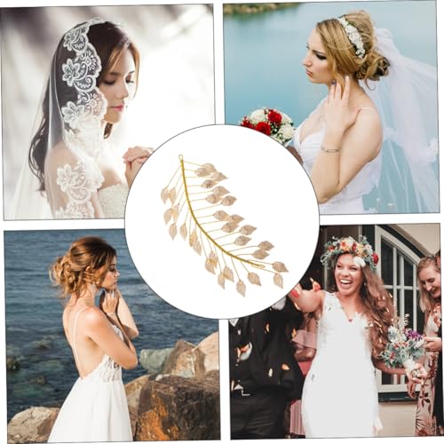 HONITANO Handgefertigter Goldener Damen Haarschmuck Accessoire Elegant Leicht für Festliche Anlässe Hochzeit Braut Mädchen Haar Schmuck von HONITANO