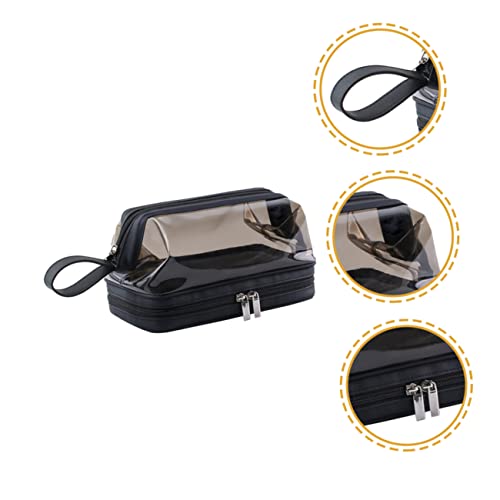 HONITANO Handliche Kosmetiktasche mit Doppelkammer TPU und Kompakt als Reise und Kulturbeutel für Damen Praktischer Make Up Organizer für Urlaub Business und Outdoor Aktivitäten HONITANO Handliche Kosmetiktasche mit Doppelkammer TPU und Kompakt als Reise und Kulturbeutel für Damen Praktischer Make Up Organizer für Urlaub Business und Outdoor Aktivitäten von HONITANO