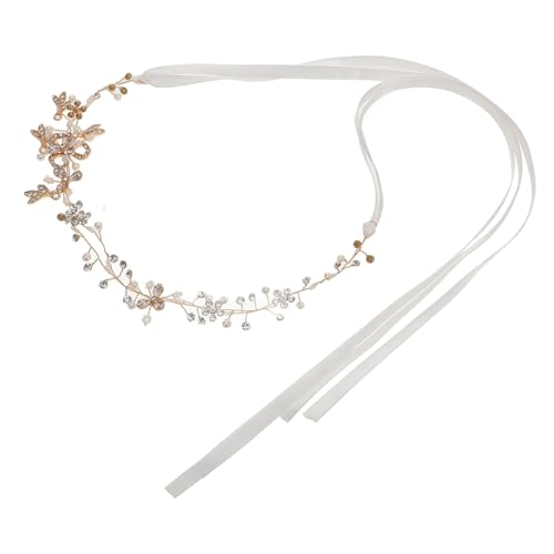 HONITANO Hochwertiges Haarband mit Damen Stirnband für Hochzeiten Festivals und Besondere Anlässe Goldfarbene Handwerkskunst mit Funkelnden Akzenten Langlebiges Design von HONITANO