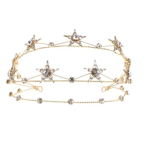 HONITANO Hochzeits Haarschmuck Bridal Crown mit Funkelnden Strass Sternen Leichter Prinzessin Tiara Haarkrone für Braut Kopfbedeckung für Besondere Anlässe und Party HONITANO Hochzeits Haarschmuck Bridal Crown mit Funkelnden Strass Sternen Leichter Prinzessin Tiara Haarkrone für Braut Kopfbedeckung für Besondere Anlässe und Party von HONITANO