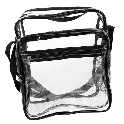 HONITANO Klarer PVC Crossbody Outdoor Travel Pouch Damen Schultertasche mit Reißverschluss Leichte Durchsichtige Umhängetasche für Strand Erholung und Alltag von HONITANO