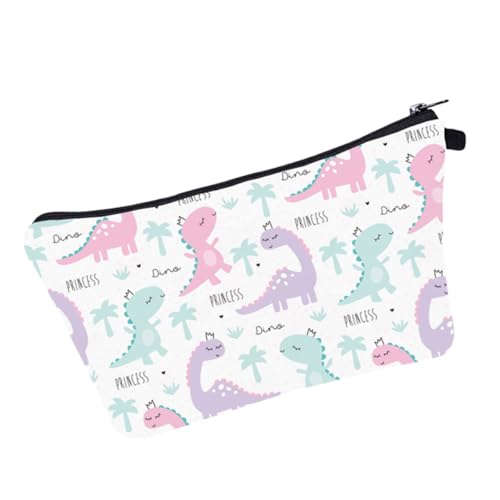 HONITANO Kosmetiktasche Damen Dinosaurier Muster Mehrzweck Kulturbeutel Handtasche Waschbeutel Polyester Strapazierfähig Reise Schminktasche für Business Gym Camping von HONITANO