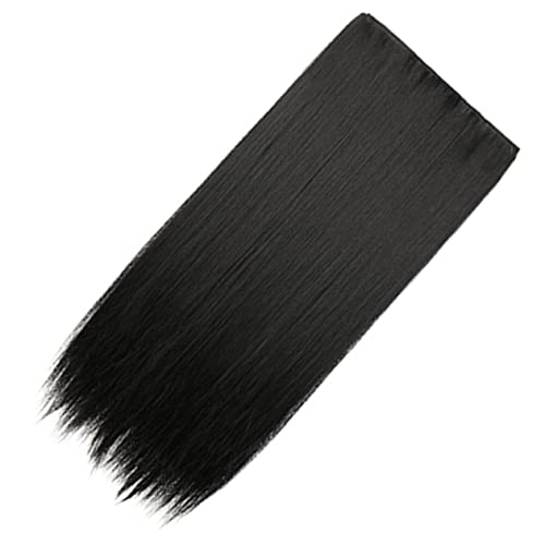 HONITANO Langes Glattes Haarteil Zum Anklipsen Naturgetreues Aussehen Synthetische Haarverlängerung Für Frauen Kopfschmuck Haarteile Zum Einclipsen Für Frauen von HONITANO