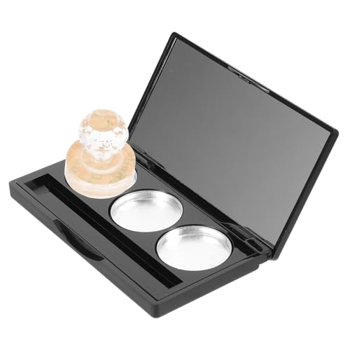 HONITANO Leere Lidschattenpalette Farben mit Rundem Aluminium Pfännchen und Spiegel Tragbarer Make Up Organizer für DIY Lidschatten Lippenstift Wiederverwendbar Leicht und Kompakt für von HONITANO