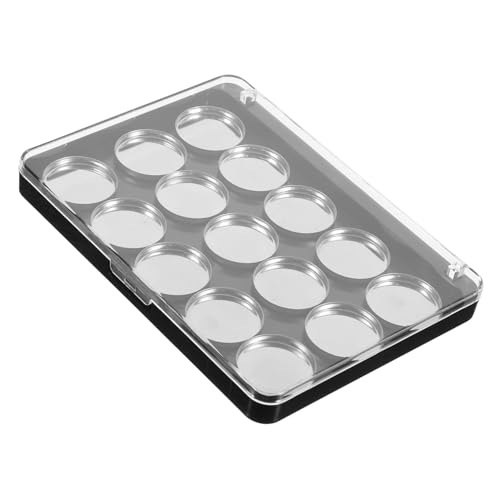 HONITANO Leere Magnetische Lidschattenpalette DIY Make up Palette mit Fächern Runde Metallpfannen Wiederverwendbar Kosmetik Aufbewahrungsbox für Lidschatten Lippenstift von HONITANO