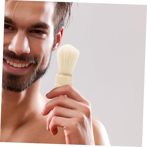 HONITANO Männer Rasierpinsel Bartpflegebürste Salon Shave Brush für Gründliche Rasur und Gesichtspflege Langlebiges Kunststoffmaterial Praktisches Bartpflege zubehör für Herren von HONITANO