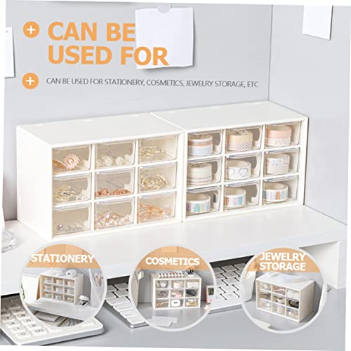 HONITANO Make Up Organizer Schubladenbox mit Fächern Transparenter Kosmetik Aufbewahrungsbox für Schminktisch Stilvolle Desktop Organizer Box für Lippenstift Puder Foundation Platzsparend von HONITANO
