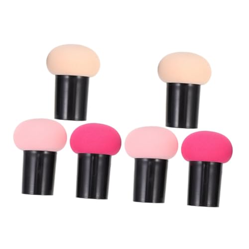 HONITANO Make up Schwamm 6 Stück Pilz Puff Nass Trocken Kosmetikschwämme Weich Und Hautfreundlich Für Grundierung Und Lidschatten Inklusive Puderquaste von HONITANO