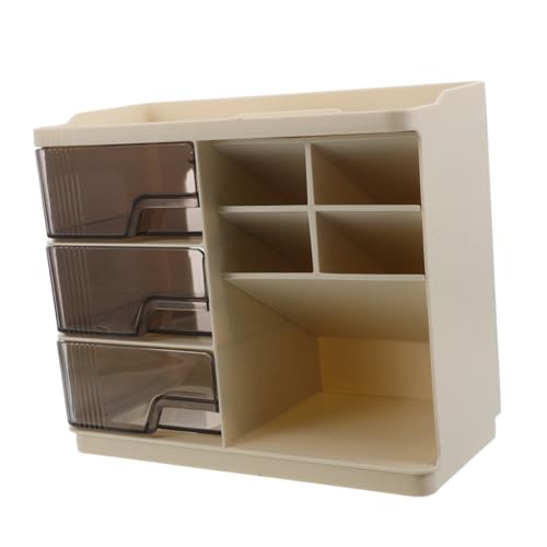 HONITANO Make-up-organizer Mit Schubladen Für Kosmetik Hautpflege Und Parfüm Staubdichter Aufbewahrungsbox Für Schreibtisch Oder Badezimmer Platzsparendes Design von HONITANO