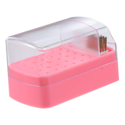 HONITANO Nagelfräser Bits Organizer mit Löchern und Reinigungsbox Multifunktionaler Aufbewahrungskoffer für Maniküre Werkzeuge Tragbarer Schleifbits Halter für Nagelstudio und Zuhause von HONITANO