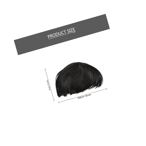 HONITANO Natürliche Kurze Gerade Kurzhaarperücke mit Fransen Bequemes Elastisches Material Hautfreundlich Modischer Haarersatz für Frauen Stylischer Look für Alltag und Party von HONITANO