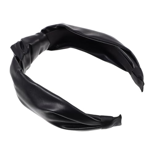 HONITANO PU Leder Haarband Breit Kante Rutsch Knotted Stirnband Damen Elegant Leicht Komfortabel Für Alltag Party Festliche Anlässe von HONITANO