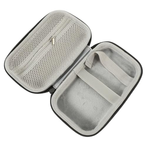 HONITANO PU Leder Mikrofon Tasche Tragbare Aufbewahrungsbox mit Reißverschluss Kleine Leichte Stoßfeste Transporttasche für Kabellose Headsets und Elektronik Reise Organizer mit Mesh von HONITANO