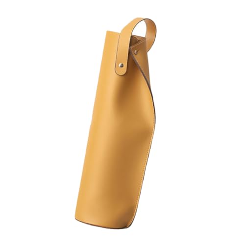 HONITANO PU Weintasche Gelb Wiederverwendbare Flaschentasche für Weinflaschen Tragbar und Robust Eleganter Weintäger für und Outdoor Stilvoll und Strapazierfähig für Weinlagerung und von HONITANO