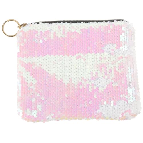 HONITANO Handtasche Damen Mit Pailletten Reißverschluss Kosmetiktasche Münztasche Geldbörse Geeignet Für Partys Shopping Und Alltag von HONITANO