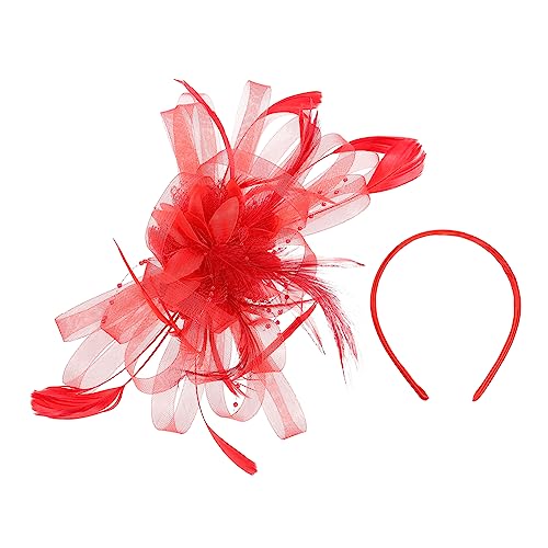 HONITANO Party Haarklammer mit Federnetz Eleganter Brautschmuck für Hochzeit und Fest Feiner Kopfschmuck für Braut und Festliche Anlässe Modischer Haarnadel für Besondere Partys von HONITANO