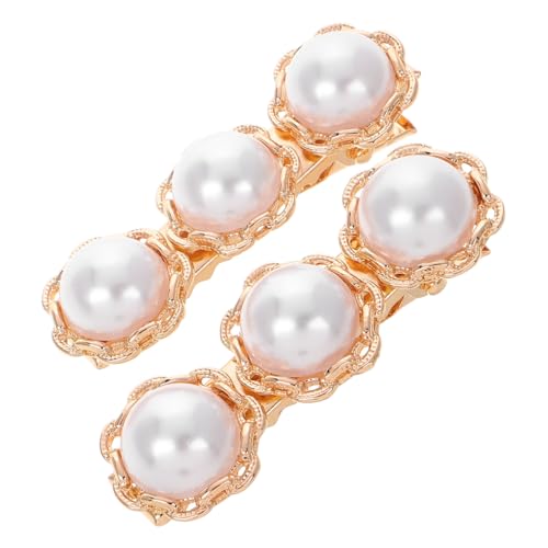 HONITANO Perlen Haarspange Stilvolle Haarklammern aus Zinklegierung Damen Haarclip Seitlicher Clip für Alltag und Festliche Anlässe Schmuck Haarschmuck für Frauen Mädchen von HONITANO