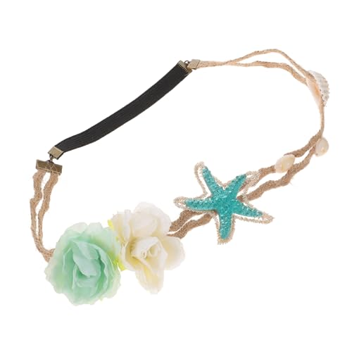 HONITANO Perlenhaarreif mit Natürlichem Seestern Hautfreundlich Leicht und Strapazierfähig Eleganter Kopfschmuck für Mädchen und Frauen Geeignet für Strandurlaub Festivals Hochzeiten und von HONITANO