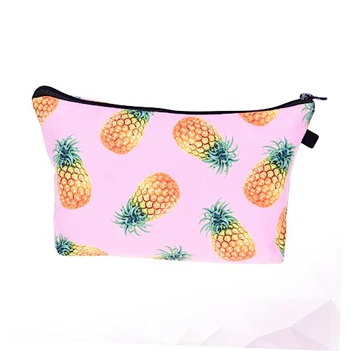 HONITANO Pineapple Print Kosmetiktasche Damen Leichter Kompakter Kosmetik Organizer Reise Make Up Tasche Wasserabweisend Vielseitig für Outdoor Business Urlaub und Alltag Großvolumig von HONITANO
