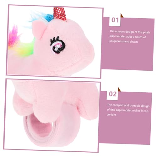 HONITANO Plüsch Einhorn Slap Armband Kuscheliges Klatscharmband Weiches Tier Wristband Partygeschenk für Mädchen Kindergeburtstag Spaß und Langlebig von HONITANO