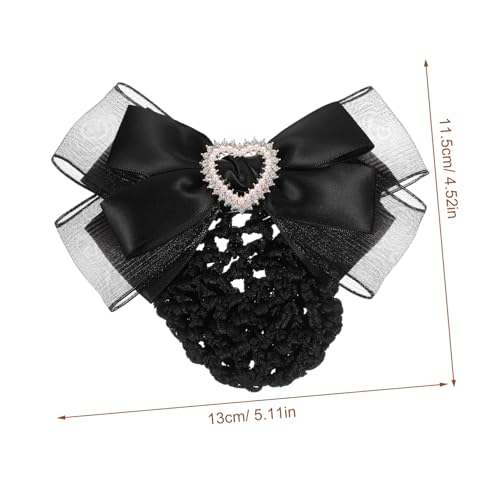 HONITANO Professioneller Haarnetz Dutt Clip mit Schleife Schwarzer Haarnetz Haarspange für Damen Leichtes Langlebiges Haarschmuck Accessoire für Arbeit und Alltag von HONITANO