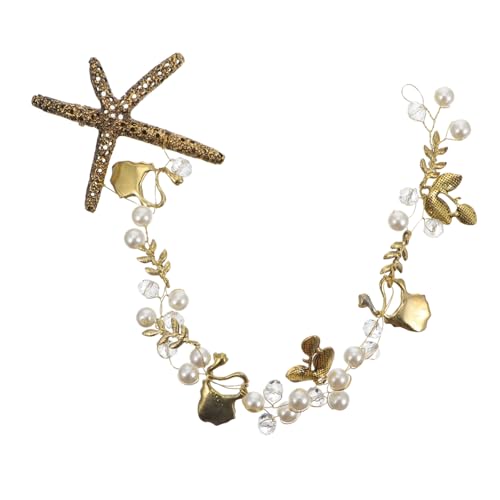 HONITANO Retro Perlen Haarschmuck Alloy Haarkranz Elegantes Braut Kopfschmuck für Frauen Mädchen Hochzeit Party von HONITANO