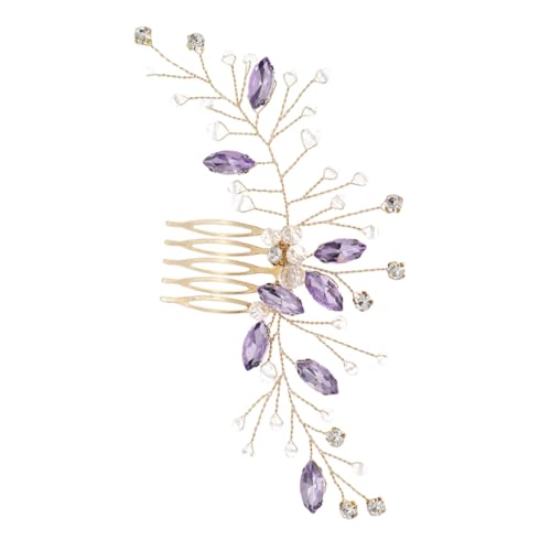HONITANO Rhinestone Haarkamm Vintage Haarschmuck mit Zähnen Handgefertigt Goldfarben Kristallbesatz Eleganter Brautschmuck für Hochzeit Brautjungfern und Festliche Anlässe HONITANO Rhinestone Haarkamm Vintage Haarschmuck mit Zähnen Handgefertigt Goldfarben Kristallbesatz Eleganter Brautschmuck für Hochzeit Brautjungfern und Festliche Anlässe von HONITANO