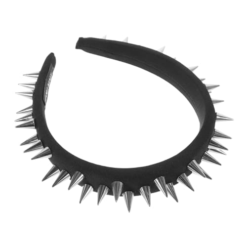 HONITANO Rutschfestes Schwarzes Nieten Stirnband für Damen Punk Rock Haarschmuck mit Einzigartigem Rivet Design für Musikfestivals Partys und Alltag HONITANO Rutschfestes Schwarzes Nieten Stirnband für Damen Punk Rock Haarschmuck mit Einzigartigem Rivet Design für Musikfestivals Partys und Alltag von HONITANO