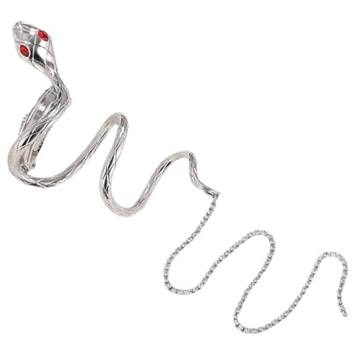 HONITANO Schlangen Haarklammer mit Kette Leichter Haarschmuck für Pferdeschwanz Individuelles Design für Damen und Teens Vielseitig Einsetzbar bei Partys und Konzerten HONITANO Schlangen Haarklammer mit Kette Leichter Haarschmuck für Pferdeschwanz Individuelles Design für Damen und Teens Vielseitig Einsetzbar bei Partys und Konzerten von HONITANO