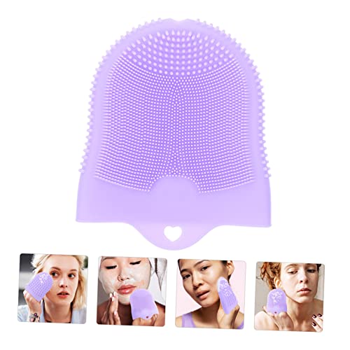 HONITANO Silikon Gesichtsreinigungsbürste mit Zwei Seiten für Porentiefe und Sanftes Peeling Weiche Massagebürste für Damen Langlebiges Hautfreundliches Material Handschuhförmiges Design von HONITANO