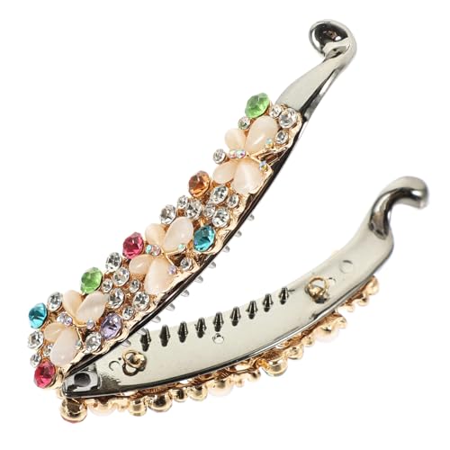 HONITANO Strass Bananen Haarspange für Damen mit Cat Eye Schmuck Stabiler Haarklammer Rutschfest Leicht für Dünnes Haar und Stilvolle Pferdeschwanzfrisuren HONITANO Strass Bananen Haarspange für Damen mit Cat Eye Schmuck Stabiler Haarklammer Rutschfest Leicht für Dünnes Haar und Stilvolle Pferdeschwanzfrisuren von HONITANO