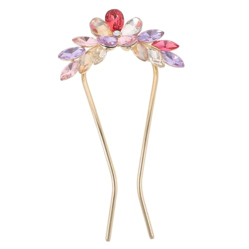 HONITANO Strass-haarnadel Für Frauen U-förmige Haarnadeln Für Hochzeit Haarschmuck Mit Strassblumen Sicherer Sitz Vielseitig Für Verschiedene Frisuren von HONITANO