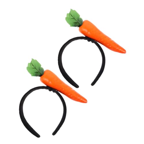 HONITANO 2stücke Plüsch Karotten Haarreifen Für Ostern Lustige Kopfbedeckung Für Partys Cosplay Und Festliche Anlässe Einzigartiger Und Auffälliger Karotten-haarreif Perfektes von HONITANO