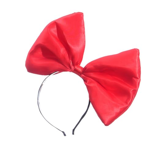 HONITANO Super Großes Rotes Schleifen haarband mit Geknotetem Design Leichtes und Bequemes Stirnband für Party Festival und Fotoshooting Modisches Haaraccessoire für Damen und Mädchen von HONITANO