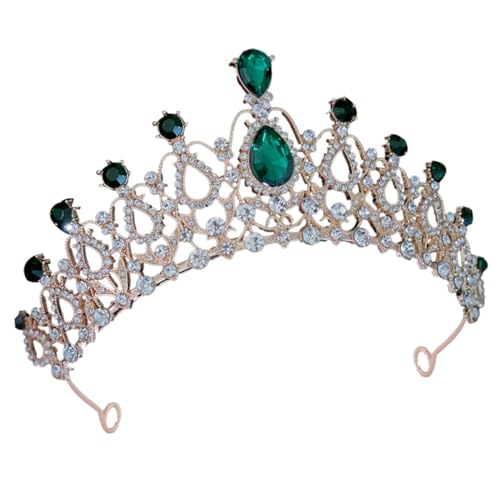 HONITANO Tiara Metallkrone mit Strasssteinen Leichte Langlebige Geburtstagskrone für Mädchen Prinzessin Accessoire für Party Fotoshooting und Festliche Anlässe von HONITANO