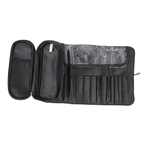 HONITANO Tragbare Kosmetiktasche Schwarz Multifunktionaler Kulturbeutel mit Rollverschluss Robuster Reise Organizer für Make Up Pinsel und Kosmetik Leicht und Kompakt für Damen und Reisen HONITANO Tragbare Kosmetiktasche Schwarz Multifunktionaler Kulturbeutel mit Rollverschluss Robuster Reise Organizer für Make Up Pinsel und Kosmetik Leicht und Kompakt für Damen und Reisen von HONITANO