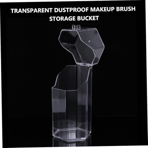 HONITANO Transparente Makeup Aufbewahrungsbox Hexagonal Kosmetik Organizer mit Perlen Pen Container Staubdicht für Pinsel Desktop Dekoration Praktisch Langlebig Vielseitig Geeignet von HONITANO