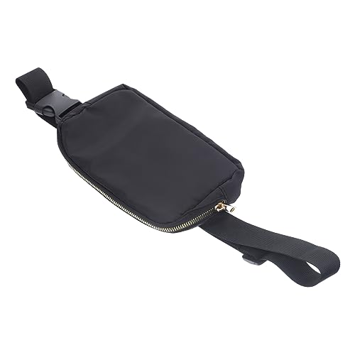 HONITANO Verstellbare Damen Bauchtasche Leichtgewichtige Sporttasche mit Reißverschluss Vielseitig Tragbar für Jogging Fitness Outdoor Alltag Komfortabler Gürtel Schwarz von HONITANO